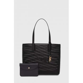 MICHAEL Michael Kors poseta de piele culoarea negru, 30T4GZAT4L