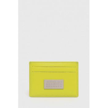MM6 Maison Margiela carcasa din piele culoarea verde, SA5UI0013