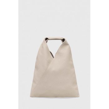 MM6 Maison Margiela poseta de piele culoarea gri, S54WD0043