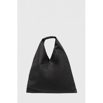 MM6 Maison Margiela poseta de piele culoarea negru, S54WD0039