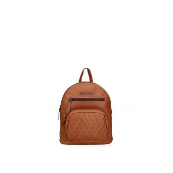 Rucsac de piele cu segment cu aspect matlasat 32595