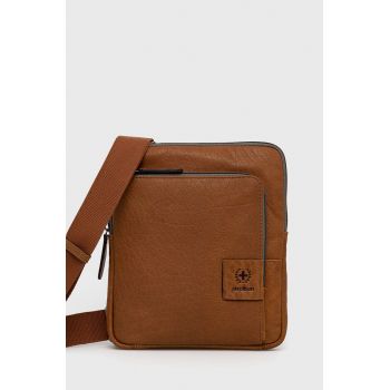 Strellson Borsetă de piele culoarea maro