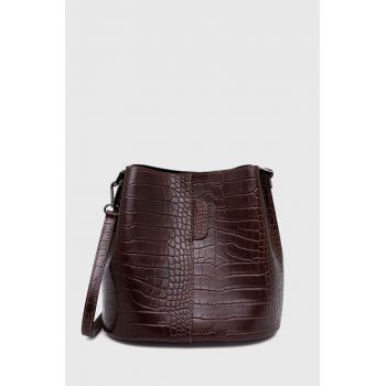 Answear Lab poseta de piele culoarea maro