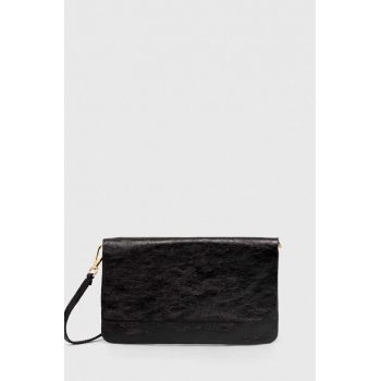 Answear Lab poseta piele culoarea negru