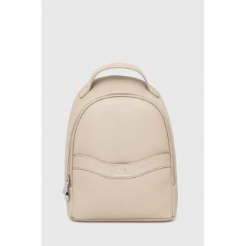 Armani Exchange rucsac femei, culoarea bej, mic, neted, 949197 CC783
