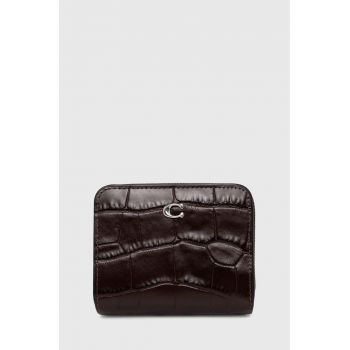 Coach portofel de piele femei, culoarea maro, CP442
