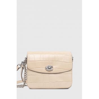 Coach poseta de piele Cassie 19 culoarea bej, CV435