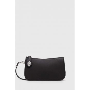 Coach poseta de piele culoarea negru, CM581
