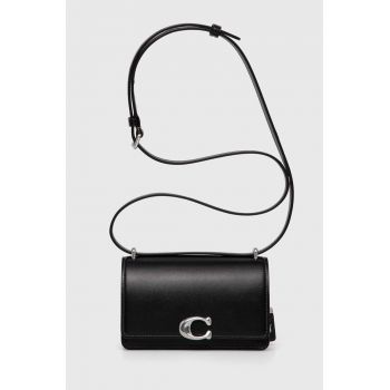 Coach poseta de piele culoarea negru, CV461