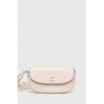 Coach poseta de piele Emmy 23 culoarea bej, CR666