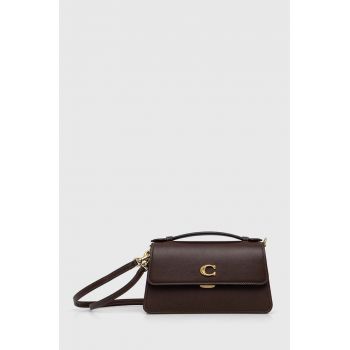 Coach poseta de piele Juno culoarea maro, CR707