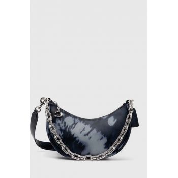 Coach poseta de piele Mira culoarea albastru marin, CU045