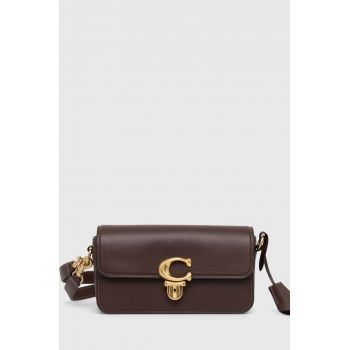 Coach poseta de piele Studio Baguette culoarea bej