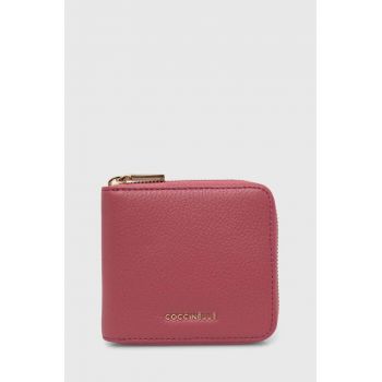 Coccinelle portofel de piele METALLIC SOFT femei, culoarea roz, E2 MW5 11 E2 01