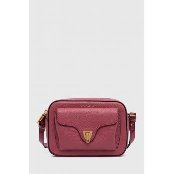Coccinelle poseta de piele COCCINELLE BEAT SOFT culoarea roz, E1 MF6 55 04 01