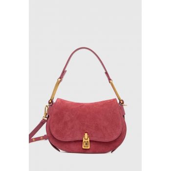 Coccinelle poseta de piele COCCINELLEMAGIE SUEDE BIM culoarea roz, E1 PQS 58 01 01