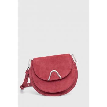 Coccinelle poseta de piele COCCINELLESUNUP SUEDE culoarea roz, E1 QKG 15 01 01