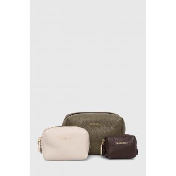 Coccinelle punga cosmetice TROUSSE 3-pack culoarea verde, E5 MT5 25 F5 21