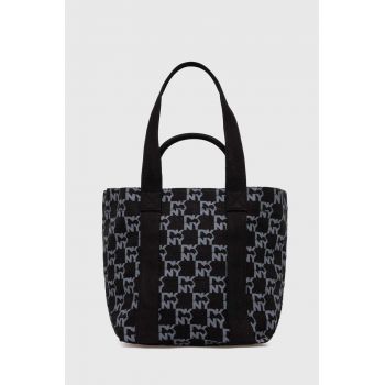 Dkny geanta de bumbac HEART OF NY culoarea negru, R41AGF02