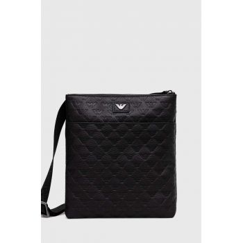 Emporio Armani borseta de piele culoarea negru, Y4M416 YQ67I