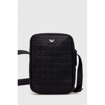 Emporio Armani borseta de piele culoarea negru, Y4R600 YQ67I