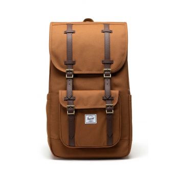 Herschel rucsac Little America Backpack culoarea gri, mare, neted
