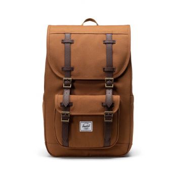 Herschel rucsac Little America Mid Backpack culoarea gri, mare, neted