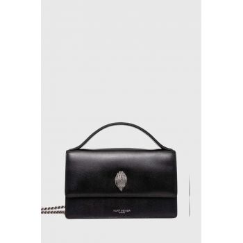 Kurt Geiger London poseta de piele BOND TOP HANDLE BAG culoarea negru, 2735500109