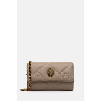 Kurt Geiger London poseta piele WALLET ON CHAIN PUFF culoarea bej, 2732637109