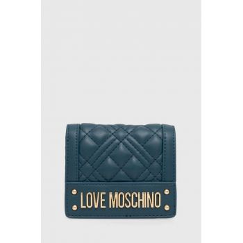 Love Moschino portofel femei, culoarea verde, JC5601PP1LLA0000