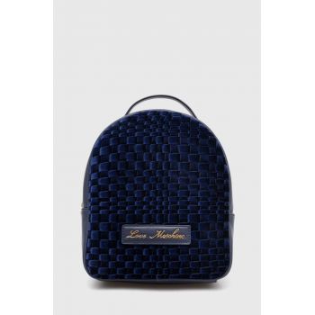 Love Moschino rucsac femei, culoarea albastru marin, mic, neted, JC4133PP1LLK100A