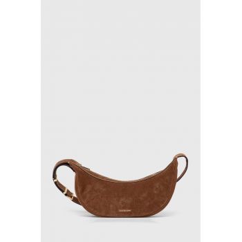 MICHAEL Michael Kors geanta de mana din piele intoarsa culoarea maro, 32T4G1FC6S