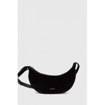 MICHAEL Michael Kors geanta de mana din piele intoarsa culoarea negru, 32T4G1FC6S