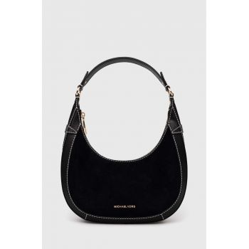 MICHAEL Michael Kors poseta de piele culoarea negru, 30T4G0PL5S