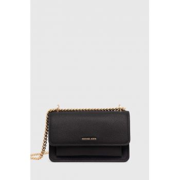 MICHAEL Michael Kors poseta de piele culoarea negru, 30T4GC7L3T