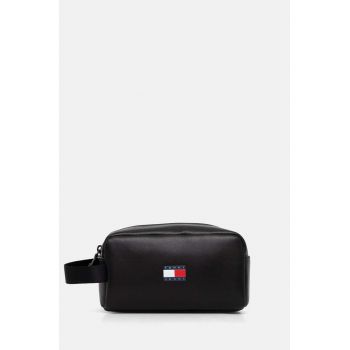 Tommy Jeans punga cosmetice culoarea negru, AM0AM12439