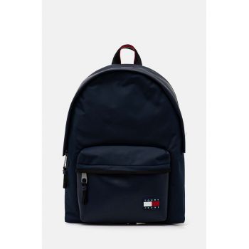 Tommy Jeans rucsac barbati, culoarea albastru marin, mare, neted, AM0AM12395