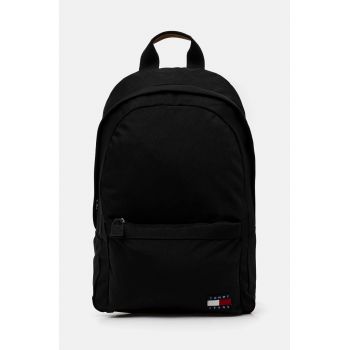 Tommy Jeans rucsac barbati, culoarea negru, mare, neted, AM0AM12407