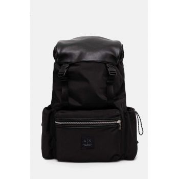 Armani Exchange rucsac barbati, culoarea negru, mare, neted, XM000092 AF10406