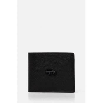 Diesel portofel de piele BI FOLD COIN S culoarea negru, X08844.P0685