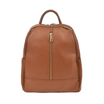 Rucsac de piele cu buzunare exterioare