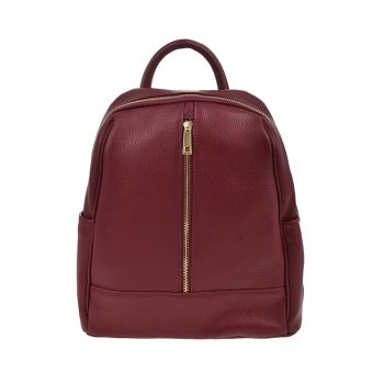 Rucsac de piele cu buzunare exterioare