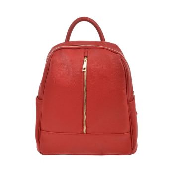 Rucsac de piele cu buzunare exterioare