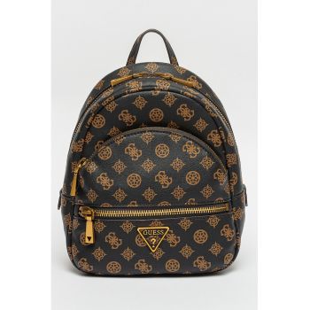 Rucsac de piele ecologica cu monograma Manhattan