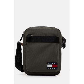 Tommy Jeans borseta culoarea verde, AM0AM12413