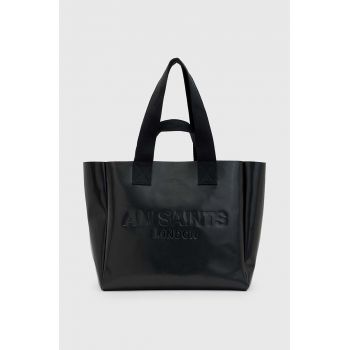AllSaints poseta de piele IZZY culoarea negru, W054XB