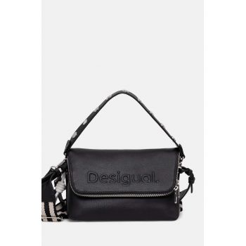 Desigual poseta HALF LOGO VENECIA 3.0 culoarea negru, 24WAXP42