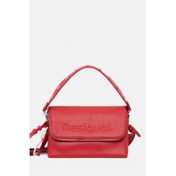 Desigual poseta HALF LOGO VENECIA culoarea rosu, 24WAXPA0