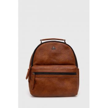 Medicine rucsac femei, culoarea maro, mare, neted