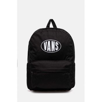 Vans rucsac culoarea negru, mare, cu imprimeu, VN000H4WY281